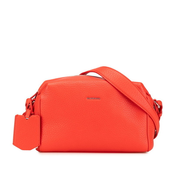 BALENCIAGA Red Leather Shoulder Bag - Picture 1 of 12